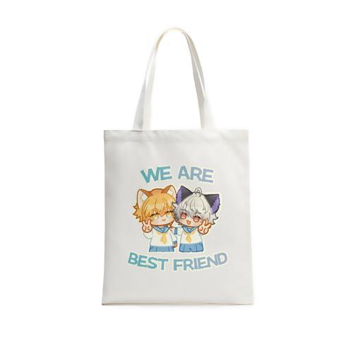 【屿泽×枫荷 贴贴】局部印纯棉竖款帆布包